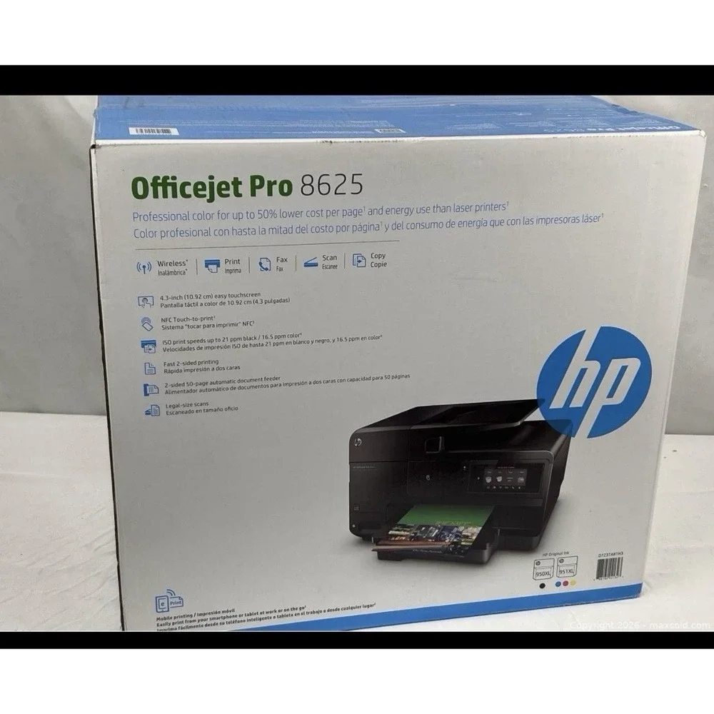 HP Officejet Pro 8625 All-in-One Printer - Black